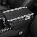 NBTEPEM Bling Car Center Console Cover, Leather Car Arm Rest Cover Cushion with 2 Storage Bags, Universal Auto Armrest Protector Storage Box, Bling Accessories Interior for Most Vehicles (Multicolor)