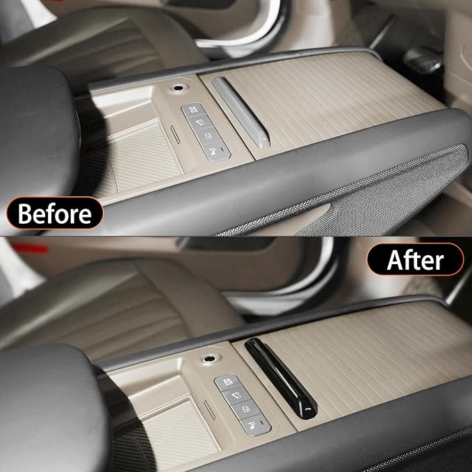 YOUTOOCAR Center Console Sliding Box Handle Cover Compatible with Kia EV9 2024-2026 Accessories (Glossy Black)
