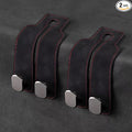Car Headrest Hooks for Purses and Bags, Double Flexible Leather Hooks Car Accessories Interior for Women Men, 2 in 1 Back Seat Hook Car Organizer and Storage Car Essentials Organization Car Must Haves