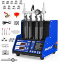 MR CARTOOL V309 GDI Fuel Injector Cleaner Tester Machine Diesel & Gasoline110V/220V 4-Cylinder Injector Cleaning Machine, Ultrasonic Test Clean Kit for Car Motorcycle EFI/FSI Injectors