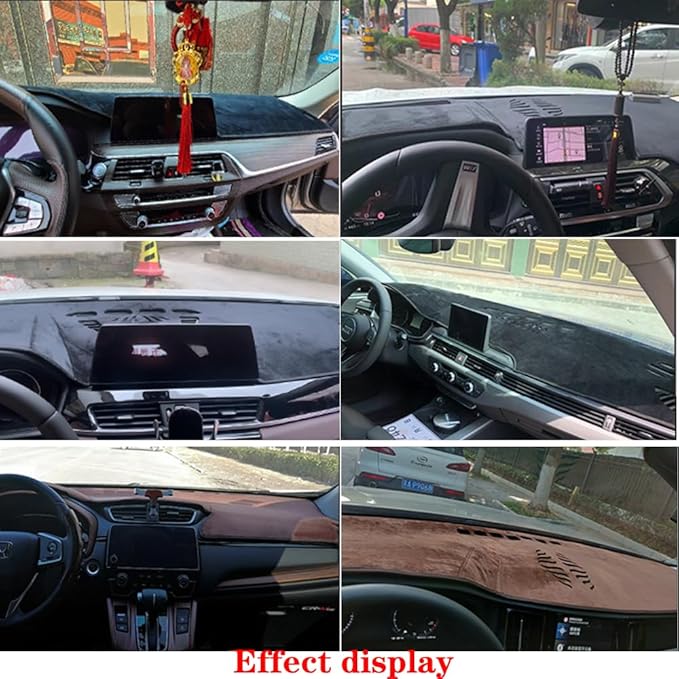 Dashboard Cover for Honda Fit 2021-2022,Anti-Glare Sun Shield,Non-Slip Custom Fit Dash Mat,Interior Protector,Flannel