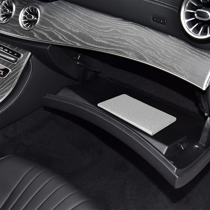 Car Registration and Insurance Holder, Premium Leather Insurance and Registration Holder,vehicle Glove Box Car Organizer, with Magnetic Shut for Cards, Driver License (Glitter Silver)