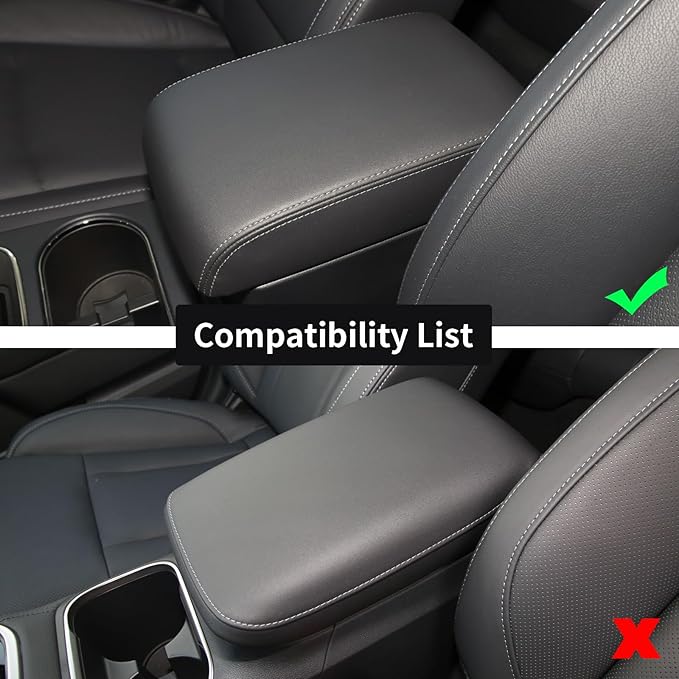 GIANT PANDA Custom Fit Center Console Armrest Cover for 2015-2019 Subaru Outback/Legacy,Waterproof Faux Leather Middle Console Cover Arm Rest Lid Cover Protector - Full Protection - Black