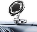 Magnetic Car Phone Holder for MagSafe, Compact and Beautiful Car Cell Phone Holder, 360° Adjustable Magnetic Car Mount, Car Magnetic Phone Mount for Iphone 16 15 14 13 12 Pro Max Plus Mini (Silver)
