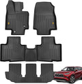 CAT® JustFit™ 3D All Weather Floor Mats for Toyota Highlander 2020-2026, Custom Fit Heavy Duty Rubber Car Mats Full Set for 7 Seater (Not for Hybrid)