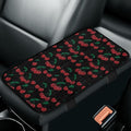 CLOHOMIN Cherry Car Center Armrest Console Cover Cute Auto Center Console Cushion Pad Soft Flannel Car Accessories