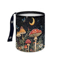 Moon Mushroom Car Trash Storage Box Collapsible Small Car Waste Basket Bin Compact Universal Strap Attach to Auto Garbage Holder Travel Accessories