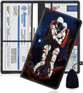 Yuxcfhjfe Car Registration and Insurance Holder, PU Leather Auto Document Holder for Men&Women, Vehicle Glove Box Compartment Organizer with Magnetic Shut for Driver's License, Astronaut Hug Pattern