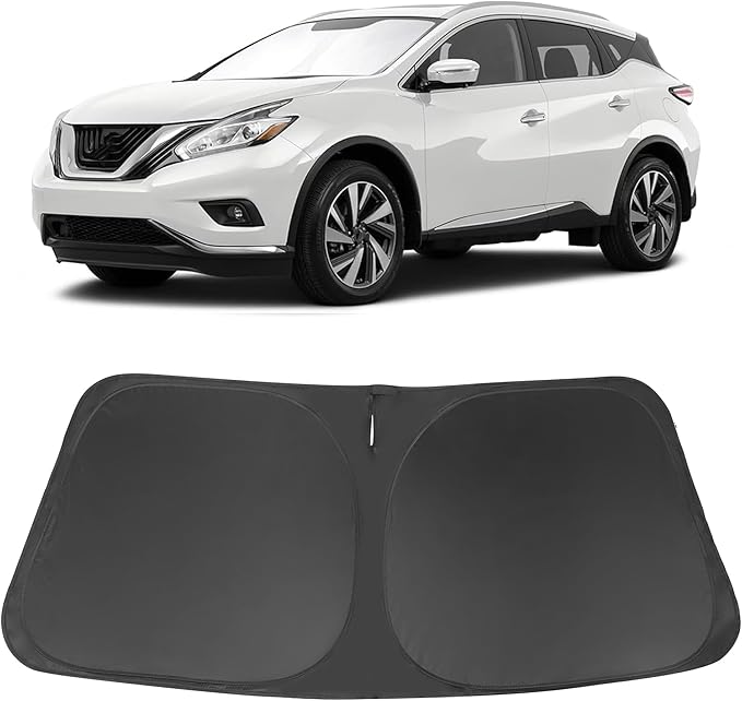 Windshield Sun Shade Custom Fit for 2015-2020 2021 2022 2023 2024 Nissan Murano Accessories Foldable Sunshade Sun Blocker Protect Car from Sun Rays & Heat Damage Keep Car Cooler
