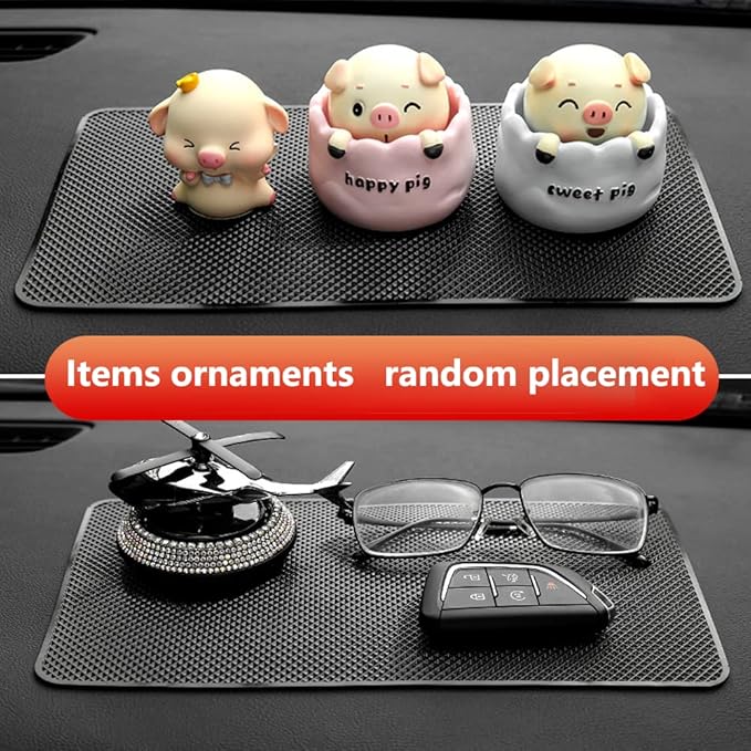 JINYUNDUOSP Extra Large & Thick Sticky Anti-Slip Pad for Car Dashboard, Universal Non-Slip Grip Cell Phones, Sunglasses, Keys, Decoration Gadgets Mat for Car/Home/Office (The Grid Model)