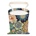 AUEKLLW Car Trash Can, Hanging Garbage Bin for Men and Women, Cute Car Organizer and Storage Bag, Canvas Vehicle Trash Can Bag Easy-to-Install Boho Colorful Floral