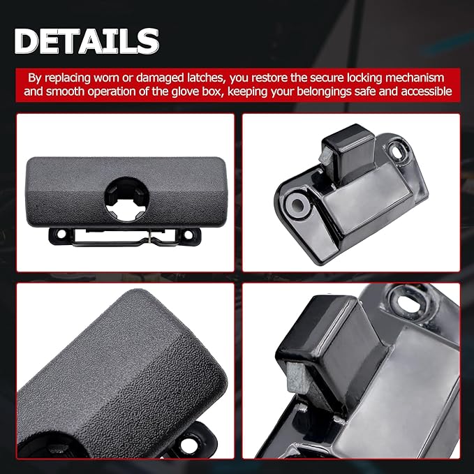 1ST Glove Box Lock Latch Upper Catch and Glove Box Upper Lock Latch Catch for BMW 3 Series E23 E30 E34 Z3 525i 530i 540i 325i M5 325i 1987-1993, Replaces OE: 51161946513 + 51161849472