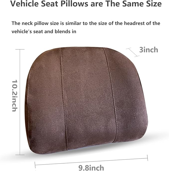 Forbell Car Headrest Pillow –Premium Memory Foam Ergonomic Car Pillow for Head Support & Comfort, Soft Washable Cover, Ideal for Long Drives and Travel
