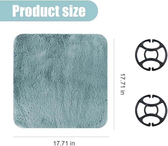Sheepskin Car Seat Cushion, Soft Comfort Winter Driver Seat Cover, Fluffy Faux Fur Front Seat Pad, Car Seat Protector Pad for Office Chair, Universal Interior Accessory for Car SUV Truck (Grey)