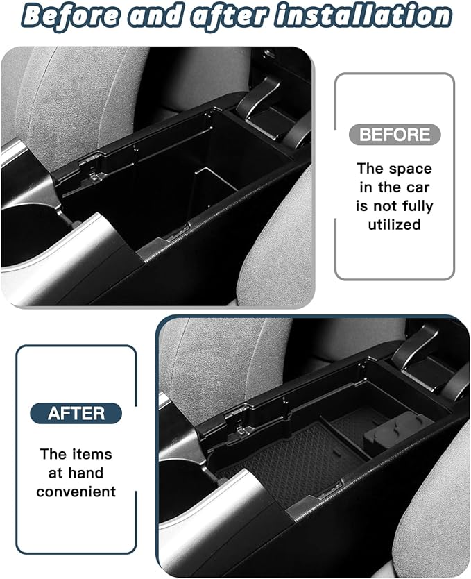 Ruiya 2010-2015 Prius Center Console Organizer for 2010-2015 Toyota Prius XV30 Accessories ABS Material Armrest Console Organizer Compatible with 2010-2015 Toyota Prius