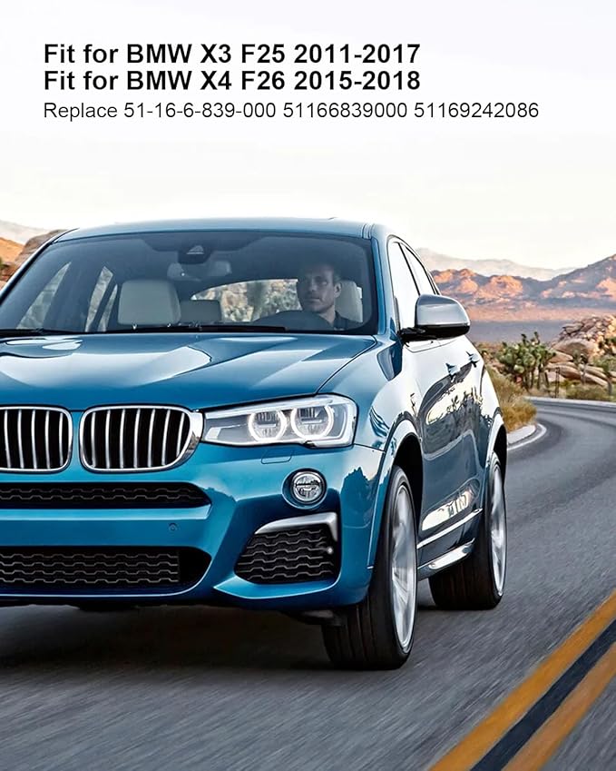 51166839000 Dash Glove Box Door Lid Cover Compatible With BMW X3 F25 2011-2017 X4 F26 2015-2018 Replace 51-16-6-839-000 51169242086, Glove Compartment Lid,Black