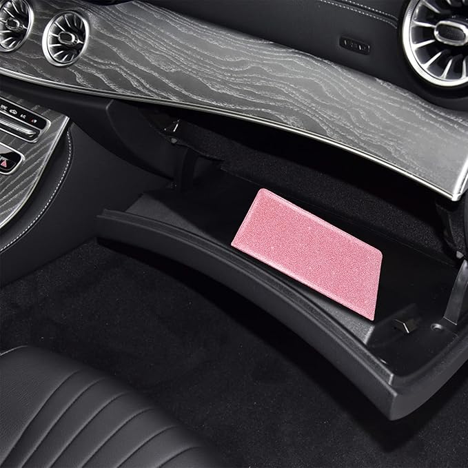 Car Registration and Insurance Holder, Premium Leather Insurance and Registration Holder,vehicle Glove Box Car Organizer, with Magnetic Shut for Cards, Driver License (Glitter Pink)