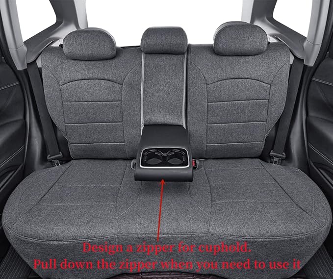 coverdream Custom Seat Covers Compatible with Select Subaru Legacy 2015 2016 2017 2018 2019 Models - Polyester (Gray,Full Set)