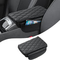 Autorder Center Console Cover for 2022-2025 2026 Hyundai Santa Cruz Accessories Armrest Cushion Cover Nappa Leather Middle Console Covers Anti-scratch Cushion Pad with Pockets Storage Bag