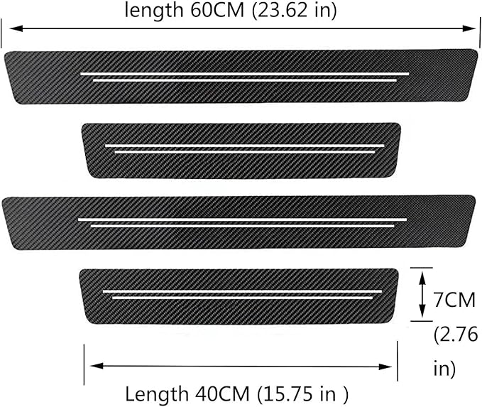 TACOPETS Door sill Protector,Door sill Scratch Protection (Suitable for Most car Models),Anti-Scratch Protection Strips（9PC）