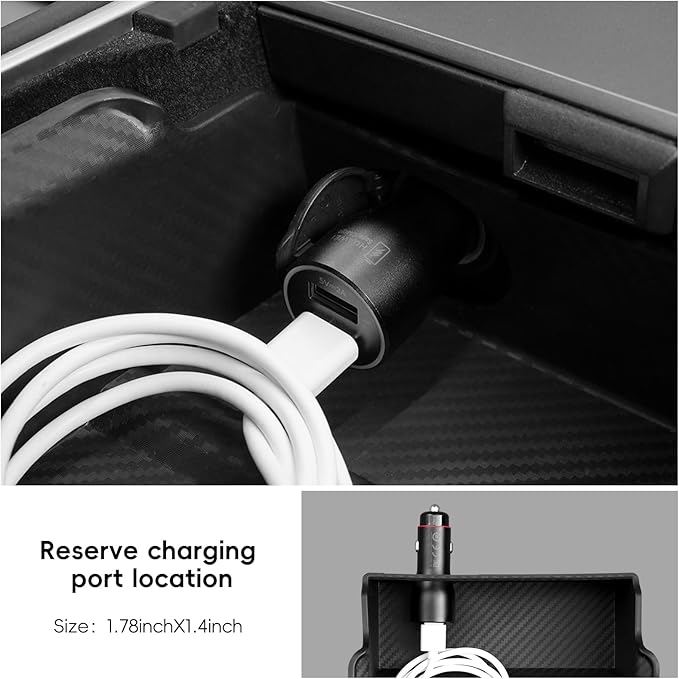 BurtyPokie 2021-2024 Tesla Model Y Center Console Organizer Tray Compatible with 2021-2023 Tesla Model 3 Center Console Tray,Tesla Highland Accessories