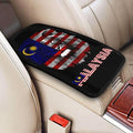 Vintage Malaysia Malaysian Flag Lion Head Auto Center Console Armrest Cover Car Handrail Box Cushion Pad Mat Universal Fit Most Vehicle Sedan Truck SUV Soft Comfort Decor Accessories