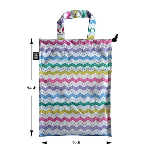 RMMOORORO Cute Hanging Car Trash Garbage Bag 100% Leakproof Waterproof Multipurpose for Car Back Front Seat Console with Hanging Strap (Colorful Ripple)