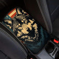 Car Center Console Pad, Universal Waterproof Car Armrest Seat Box Cover, Car Interior Accessories for Most Vehicle SUV Truck Vintage American Flag Wolf Car Armrest Pad