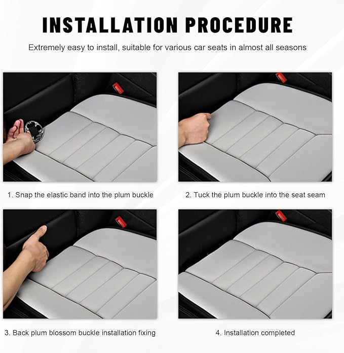 Sun Walker Car Seat Cushion, 1.2" Thick Memory Foam Auto Seat Protector Pressure Relief Pad, Nonslip Bottom Mat Comfort Driving Seats Cover for Truck SUV Sedan, Car Accessories (Orange)