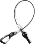 Mighty Paw Dog Seat Belt - Chew-Proof Metal Safety Restraint - Steel Braided Vehicle Tether - Rock Climbers Carabiner Included - Pet Car Leash Seat Belts - Dogs Car Safety Harness -Black, 40cm