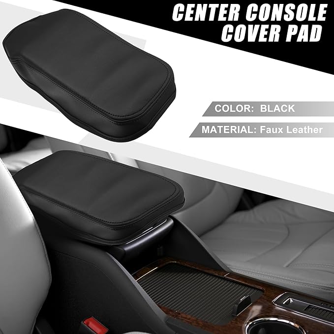 Car Center Console Pad Waterproof Armrest Seat Box Cover Protector Black for Nissan Sentra 2013-2019