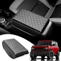 Mabett Center Console Cover for Ford Bronco Accessories 2026, 2021-2025 2/4-door,Prevent Dog Scratches Center Console Pad Waterproof Armrest Cover,Armrest Seat Box Cover Protector(Black)