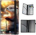 Tudguiloae Car Registration and Insurance Card Holder, Trunk Document Holder Organizer, Essential Vehicle Glove Box Organizer PU Leather Wallet for Driver,Otter with Lotus