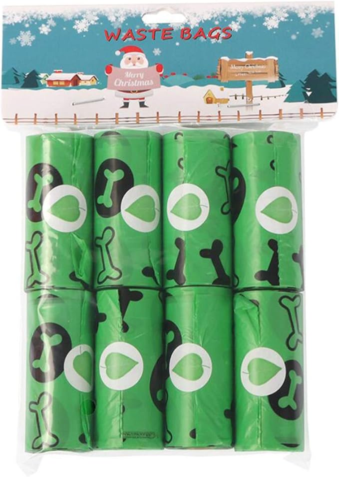 car Dog Poop Bags, Biodegradable & Compostable Garbage Bag Pets Poop Bag Recycling Thickened Leakproof Trash Bag (Green, 120 Counts)