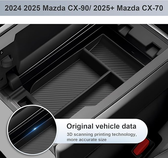 SKTU for 2024 2025 2026 Mazda CX-90/2025 2026 Mazda CX-70 Accessories Center Console Organizer for 2024 2025 2026 Mazda CX-90/2025 2026 Mazda CX-70 Console Tray 2024-2026 CX-90 Console Organizer