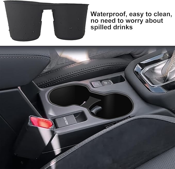 Upgraded Center Console Organizer for Subaru Forester Accessories 2025 2026, Armrest Storage Box + Silicone Cup Holder + Hidden Box + Wireless Charging Protective Pad With Non-Slip Mat 4Pcs Set, Black