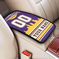 Custom Minnesota Car Armrest Covers Personalized Football Style with Name Number Customized Auto Center Console Pad Car Handrail Box Cushion for Most Vehicle Decor Accessories, Fans Gift