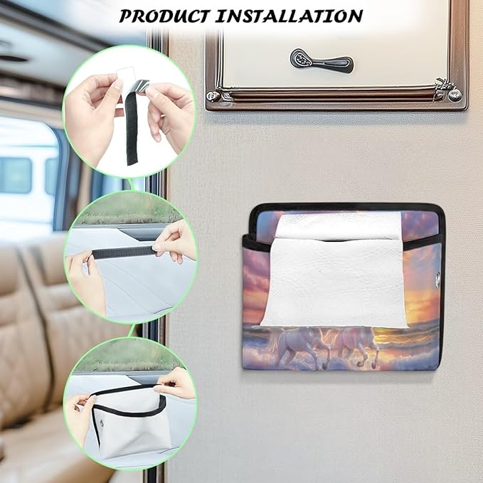 White Horse Auto Front Rear Seat Storage Bag for Cell Phone Sunglasses Coin Car Side Pocket Organizer Holder Tray Pouch for Vehicle Seat Console Door Multifunction Car Accessories
