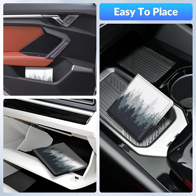 Pisypox Car Registration and Insurance Card Holder，Vehicle Glove Box Car Organizer，Accessories Case for Storing Driving Licences, Cards, Documents