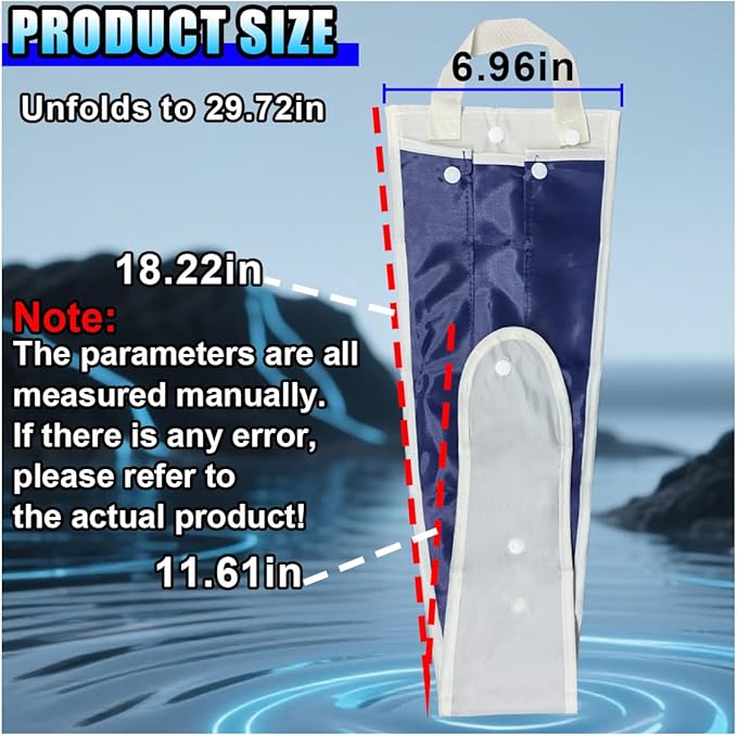 Car Umbrella Storage Cover, 18" x 7" Waterproof Seat Back Hanging Organizer for Long & Short Handled Umbrellas, Foldable Portable Umbrella Storage Bag Accessory Universal for Cars (1PC)