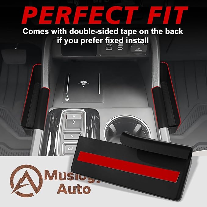 Muslogy for 2023+ Pilot Center Console Organizer&Wireless Charger Protective Mat&Shifter Storage Box Left & Right Set Compatible with Honda Pilot 2023-2025 Accessories Console Side Inserts Organizer