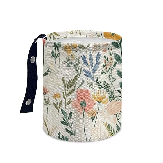 Car Trash Can with Hanging for Back Seat, Car Accessories for Women Men Automotive Garbage Cans Vehicle Trash Can for Truck SUVBoho Floral
