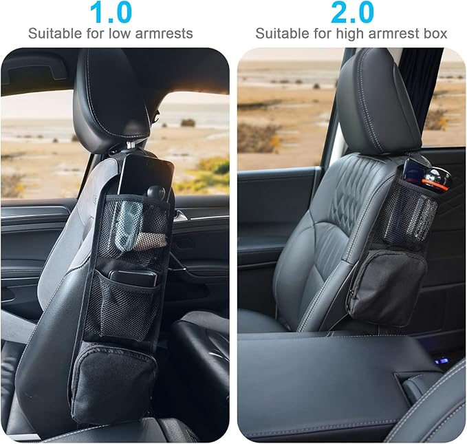 2PCs 1.0 Car Seat Storage Hanging Bag
