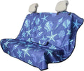 LoyaGour Back Seat Cover for Car Trucks Van SUV,Waterproof Rear Bench Towel Seat Covers for Dogs and Kids,Automotive Backseat Protector (Conch Shells Starfish)