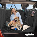 ROUWINNE Back Seat Extender for Dogs Truck-with Soft Blanket, Dog Pet Seat Cover Back Seat Hard Bottom Holds 400lbs, Backseat Dog Hammock for Crew Cab Trucks F150, RAM1500, Sierra, Tundra, Silverado