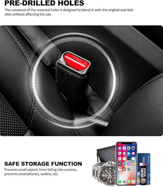 Nosxxus Leather Car Seat Gap Filler Spacer Universal Seat Gap Filler Plug for Car SUV Truck Fit Organizer Fill The Gap Between Seat and Console Stop Things from Dropping