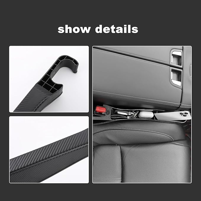 Yvey Car Seat Gap Filler, 2 Pack Universal Car Seat Gap Organizer Between Seats, Car Seat Crevice Blocker for Tightly Filling Seat Gaps