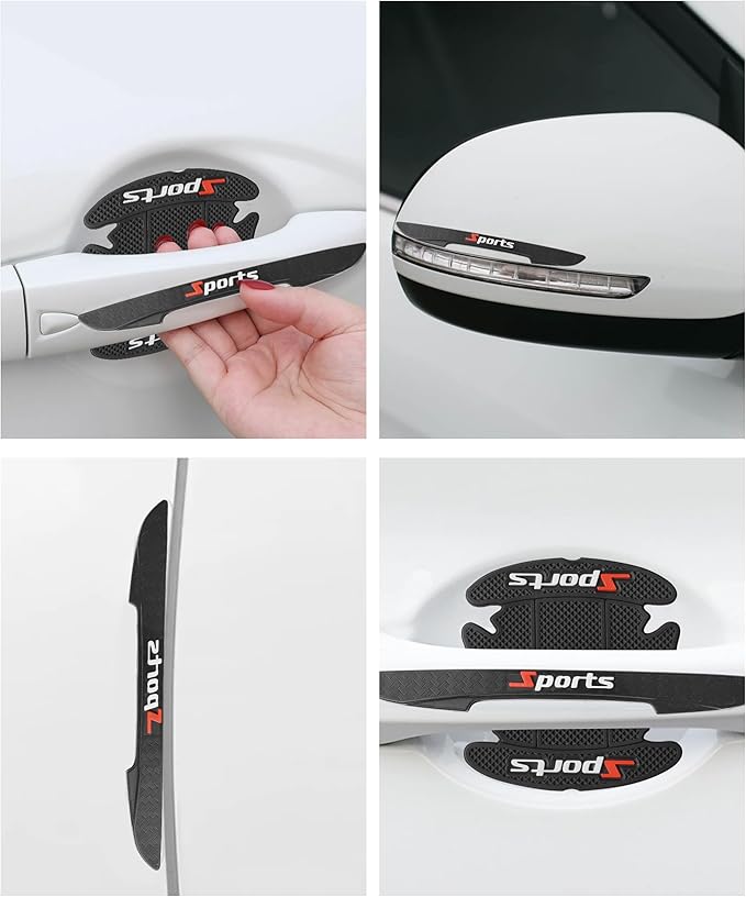8PCS Car Door Protector,Car Door Handle Scratch Protector,Non-Marking Self Adhesive Doors Handle Protection Bowl Sticker,Suitable for Most Cars,Trucks,SUVs,RVs,and Commercial Vehicles