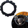 1 PC Car Steering Wheel Cover, 14.96In Waterproof Breathable Leather Vehicle Steering Wheel Anti-Slip Accessories, Universal Automotive Steering Wheel Protector for Truck SUV (Black & Blue)