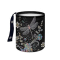 Dragonfly Trash Can for Car Car Garbage Can for Back Seat Leak Proof with Adjustable Buttons Car Accessories for Women Interior